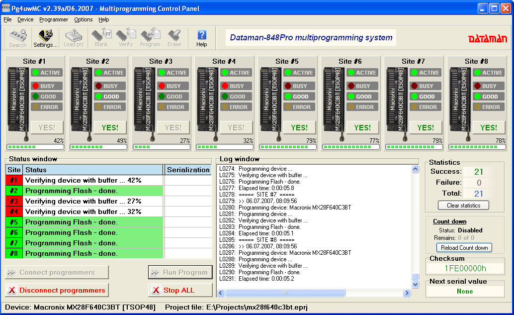 Device Programming (External Screen)