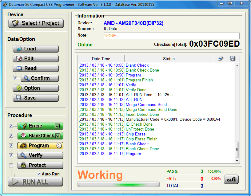 Device Programming / Verification